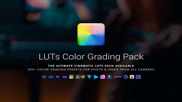 پروژه افترافکت مجموعه پریست رنگ LUTs Pack