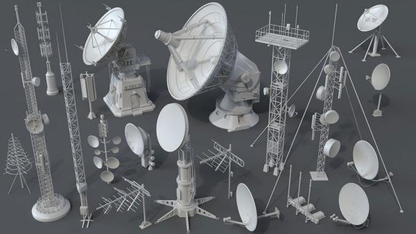 مجموعه مدل سه بعدی آنتن Antennas 20 Pieces Part 2