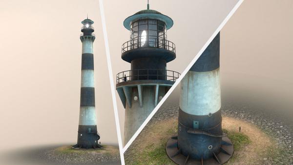 مدل سه بعدی فانوس دریایی Lighthouse 01 Low Poly